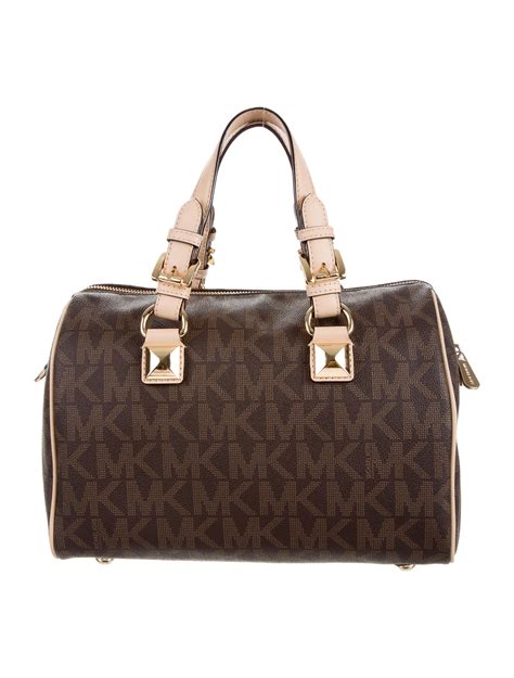 michael kors grayson small monogram satchel|Michael Kors mercer belted satchel.